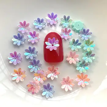 50pcs Flower Nail Art Drahokamu non tepla opravy plochých späť akrylových nechtov kameň nail art decoration DIY šperky, takže príslušenstvo 3
