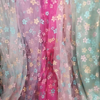 150x100cm Cherry Blossom Tylu Textílie Iluzórne Patern Oka Pre DIY Baby Girl Sukne hlavový most Ručné Šitie Narodeninovej Party Decor 3