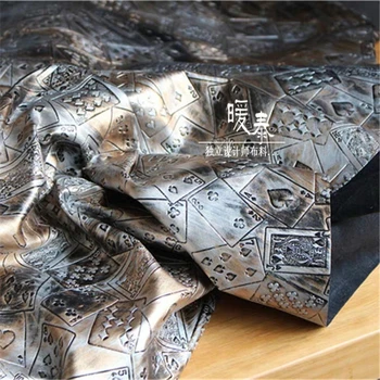 Emboss Syntetická Koža, Textílie, Hracie Karty Textúra DIY Škvrny Tašky Šaty Fáze Cosplay Dekor Oblečenie Dizajnér Textílie 3