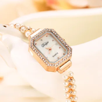 Luxusný Pearl hodinky Značkové dámske hodinky Predaj Módne Šaty, Hodinky pre ženy, Darčeky, Hodinky Dievča Quartz Hodinky montre femme 3