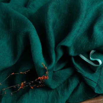 Prírodné čisté ľan tkaniny, farbená Priadza tissu Dizajnér vlastnú značku oblečenia Župan patchwork 3