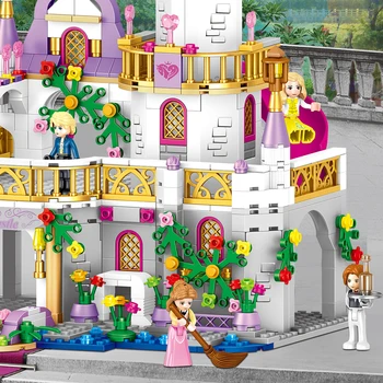 Windsor Castle Stavebné Bloky Princess Fantasy Hrad Prepravu Tehly Model Dievča Séria Montovaných Hračky Pre Deti Vianočné Darčeky 3