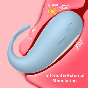 Nohavičky Vibrátor Stimulátor Klitorisu APP Vibrátor Bezdrôtové Bluetooth Ovládanie Veľryba Tvar Vibračné Vajíčko G Mieste Sexuálne Hračky pre Ženy 3
