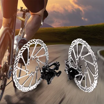 1 Pár MTB Mechanické Bicykli Kotúčové Brzdy Vpredu & Vzadu Disku Rotora Brzdový Kit pre Horské Bicykle, Cestné Bicykle(Náhodnú Veľkosť) 3