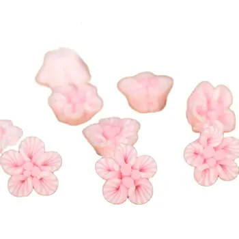 50Pcs 3D Ružový Kvet Farebné Akrylové Nechty Umenie Dizajn Charms 12mm Živice Kvet Drahokamy Pre UV poľský Kamienkami Dekorácie Tipy 3