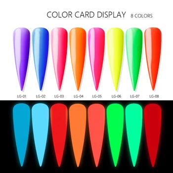 CHUNSHU Svetelný Gél lak na Nechty 22 Fluorescenčné Farby, UV LED Semi Trvalé Nechty Umenie Gél Lak Hybridov Svietiť V Tme 15ML 3