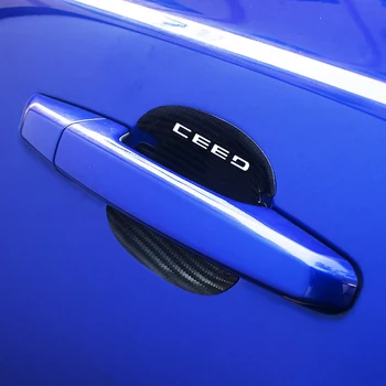 4Pcs dvere auta dvere miska uhlíkových vlákien látkové dekorácie upravené nálepka Pre KIA GT Gtline GT-line CEED príslušenstvo auto styling 3