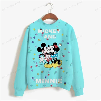 Disney Minnie Mickey Mouse tlač Mikina Ženy Gotický Streetwear Harajuku Sudadera Mujer Ženy, Oblečenie s Dlhým Rukávom s Kapucňou, 3