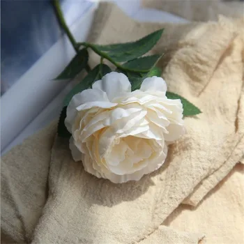 Single-Hlava Western Rose Core Pivónia Umelý Kvet Pôvodné Domáce Dekorácie, Svadobné Kytice Falošné Kvet 3