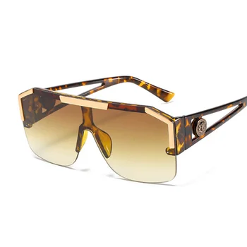Nový Luxusný Nadrozmerné Mužov Slnečné Okuliare Značky Dizajnér Slnečné Okuliare Pre Ženy Móda Gradient Námestie Odtiene 3