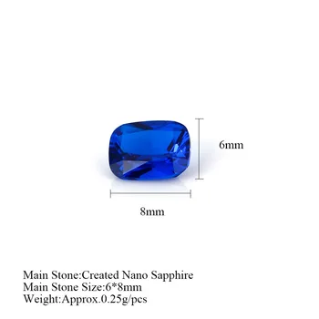 6*8 mm 10PCS Voľné Kamene, Vytvorili Nano Zafír, Smaragd Sky Blue Topaz Pekné Farebné Klenot kameň Pre Šperky KUTILOV, Veľkoobchod 4