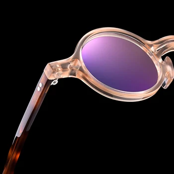 Malé Okrúhle Acetát Okuliare, Rám Muži Ženy Vintage Luxusné Značky Predpis Krátkozrakosť, Optické Okuliare Rám Male Retro Okuliare 4