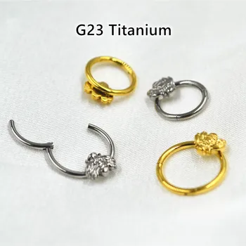 20pcs Piercing Šperkov-Všetky G23 Titán Bee Tvar Ucha Helix Daith Chrupavky Tragus Náušnicu v Nose Klikateľné Septum Hoop Krúžok 4