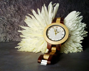 BOBO VTÁK L-M19 Kalendár Dreva náramkové hodinky Dámske Nové horné Pásmo Japan Quartz Hodiny pre Ženy v Darčekovej krabičke Relogio Feminino 4