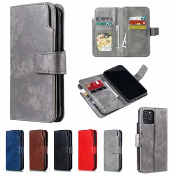 Kožené Flip Peňaženky puzdro Pre iPhone 14 13 12 Mini 11 Pro X XS Max XR 7 8 6 6 5 5s SE 2020 2022 Plus Magnetické Karty Kryt Telefónu 4
