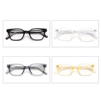 Peekaboo transparentné okuliare, rám pre mužov black TR90 kórejský štýl žena námestie okuliare ženy optické vysokej kvality acetát 4