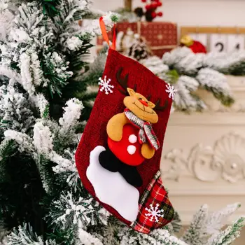 Vianočné Pančuchy Vrece Vianočný Darček Candy Bag Noel Vianočné Ozdoby Ponožka Vianočný Strom Decor Pre Domáce Navidad 2022 Nový Rok 4
