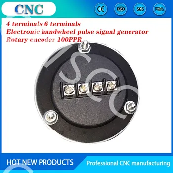 CNC pulzný generátor ručného 5V 60 mm 100PPR ručný pulzný generátor ručného rotačný encoder elektronické 4 terminálu 6 terminálu 4
