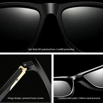DIGUYAO Polarizované Námestie slnečné Okuliare pánske Jazdy okuliare Odtiene Muž Okuliare Mužov Retro 2020 Ženy, Luxusné Značky Dizajnér Oculos 4