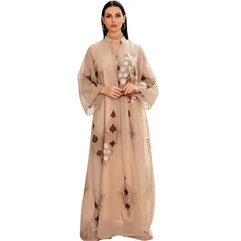 Móda Moslimských Šaty Žien Marocký Kaftane Elegantná Dáma Arabský Odev Jalabiya 2022 Eid Mubarak Djellaba Femme 4