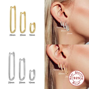 CANNER 3ks/Set 925 Sterling Silver Šperky Pre Ženy, Tvar U Náušnice Visieť Ear Piercing Pendientes Mama Darček 2021 Trend 4