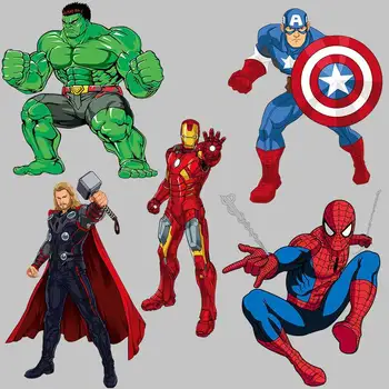 Marvel Spiderman Iron Man Žehlenie Horúce Škvrny Prevody Oblečenie Patch Cartoon DIY Šitie Odevov Taška Decration Nálepky Dary 4