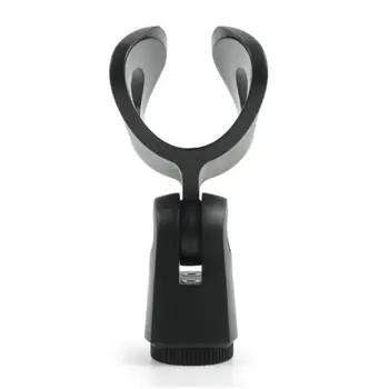 ABS Flexibilný Mikrofón Mic U-Tvarované Svorka Klip Stojan Príslušenstvo 3/8 Skrutku Plastové Svorky Clip Držiak Mount Čierna 4