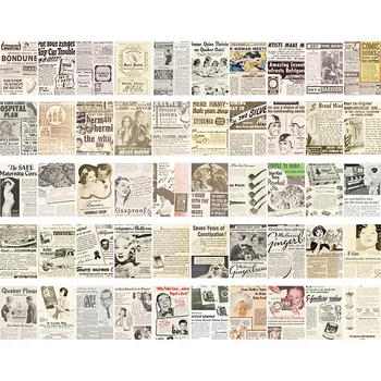 50 Ks Vintage Zápisník Papier, Staré Čas, Pamäť, Starožitné Dekoračné Washi Nálepky Nevyžiadanej Vestník Diy Umelecké Remeslá Album Denník 4