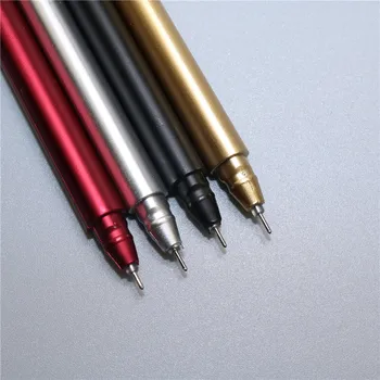 10 Ks 0,5 mm Jednoduchý štandard gélové pero, Kreatívne trojuholníka perom Čierny atrament Písanie Kancelárske Školské potreby Darček písacie potreby 4 farby 4