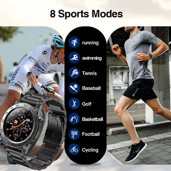 KICIZON Smart Hodinky Mužov Krokomer Hodinky Šport Fitness GPS Tracker Teplota Monitor Nepremokavé Smartwatch Pre Android IOS 4