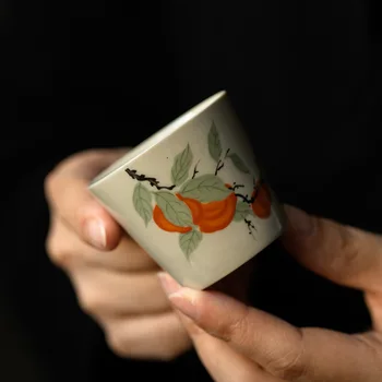 Retro rastlín popola glazúra vzorky šálku čaju čaj majster pohár jeden pohár, misku je jedno, úžitkovej keramiky kung fu čaj nastaviť 4