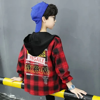 Nové Jarné & Jeseň Bavlnená Zmes Chlapca s Kapucňou Tričko kórejská Verzia Fashion Voľné Pekný Kabát Bežné Stožiare, detské Oblečenie 4
