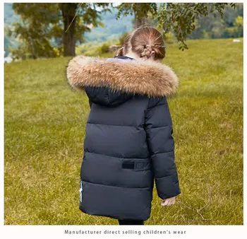2022 Zimné Nadol Bunda Pre Dievča Nepremokavé Zahustiť Dlho Teplé Dievča Vrchné Oblečenie Kabát 5-14 Rok Dospievajúce Dievča Vetrovka Oblečenie Snowwear 4