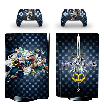 Kingdom Hearts PS5 Štandardný Disk Pokožky Nálepky Kryt Kotúča, pre PlayStation 5 Konzoly a 2 Radiče PS5 Disku Pokožky Vinyl 4