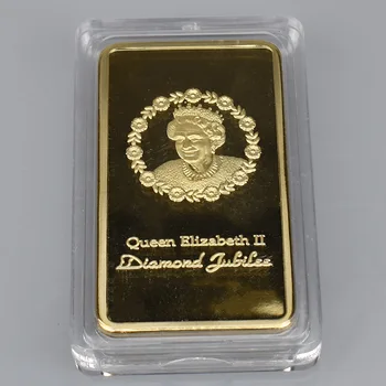 Gold bullion mince hot Kráľovná Alžbeta II mail mince s zobrazovanie prípade pamätnej mince zber darčekovej krabičke 4