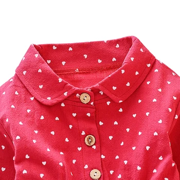 Dievčatá Oblečenie Na Jeseň Nové Deti Clohting Dot Tlače Módne Deti Princezná Šaty Detské Dievčenské Šaty 4