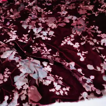 Zamatové Šaty Vyhorel Kvet Textílie DIY Hodváb Viskózový Svadobné Šaty, Dekorácie Materiál 1 Yard 4