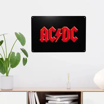 Vintage AC DC, Kovové Prihlásiť Vlastné Austrálskej Rockovej Kapely Tin Doska Dvore Stenu Decor Dekoratívne Umenie 4