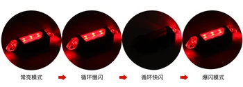USB Nabíjateľné LED Bicykel zadné Svetlo na Horských Bicykloch Bezpečnostné Upozornenie Predné A Zadné Svetlá Blikať Noc Jazdecké Príslušenstvo 4