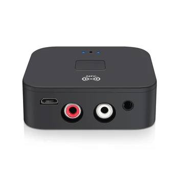 5.0 Prijímač APTX LL 3.5 mm AUX Jack RCA Adaptér Bezdrôtovej siete & Mic NFC Pre Car Audio Vysielač Zosilňovač, Reproduktor Auto NA 4