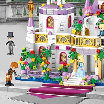 Windsor Castle Stavebné Bloky Princess Fantasy Hrad Prepravu Tehly Model Dievča Séria Montovaných Hračky Pre Deti Vianočné Darčeky 4