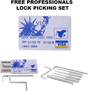 Zámok Trhanie Nastaviť 21 Ks - Jasné, Transparentné Zámok a Kreditná Karta Lock Pick Tool Kit pre Začiatočníkov | Odblokovanie Praxi 4