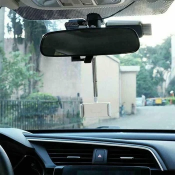Universal Car Phone Držiak o 360 ° Otáčanie Auta Spätné Zrkadlo Mount GPS Telefón Držiak Pre 47mm-71mm Široký Mobilné Telefóny 4