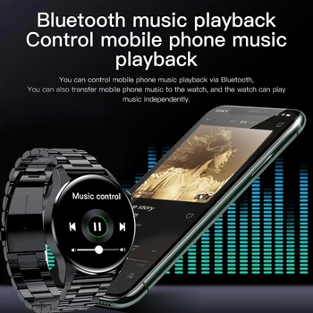 2022 Nové Bluetooth Hovor Smart Hodinky Mužov plne Dotykový Šport Fitness Hodinky Vodotesné Srdcovej frekvencie Ocele Kapela Smartwatch Android iOS 4