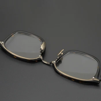 Vintage Acetát Okuliare, Rám Muži Ženy Námestie Krátkozrakosť Predpis Optické Okuliare Rám Japonsko Luxusná Značka Titánu Okuliare 4