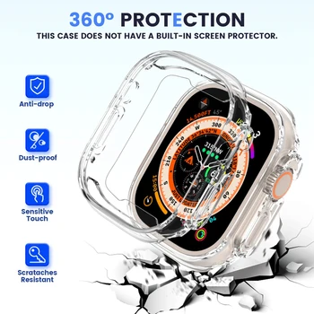 silikónové puzdro pre Apple Hodinky 8 Ultra 49 mm TPU Screen Protector Kryt Nárazníka iWatch 7 6 5 4 3 2 44 40 44 45 mm Príslušenstvo 4