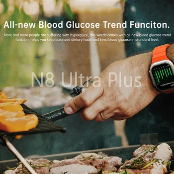 49 mm Mužov Smart Hodinky N8 Ultra Plus NFC Smartwatch IP68 Nepremokavé Športové Hodinky pre Android IOS Fitness Náramok s Popruh Zámok 4