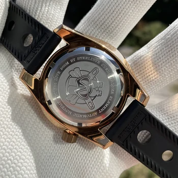 SD1971S Nový Príchod 2022 STEELDIVE Značky Mužov Náramkové hodinky Keramická Fazeta Zafírové Sklo Modré Svetelné NH35 Automatické Potápačské Hodinky 4
