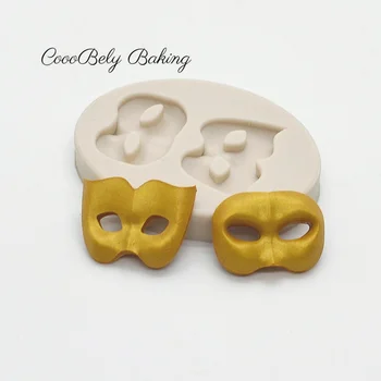 3D Masku Tortu Hranice Silikónové Formy Na Pečenie Cupcake Fondant Cake Zdobenie Nástroje, Cukrovinky, Čokoláda Gumpaste Plesne XK024 4