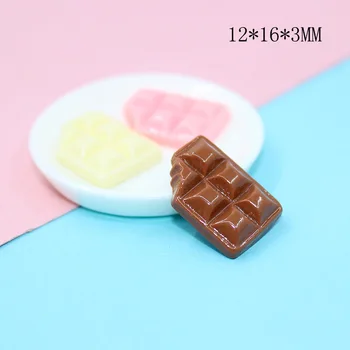 20Pcs 3 Farby Čokolády Živice Živice Veľké Kamienkami Pre Akrylových 3D Potravín Série Manikúra Dizajnér Charms Drahokamy Pre Nail Art 4